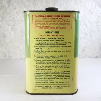 Trewax Vintage Wood Cleaner Quart Metal Can Twist Top: Back - Click to enlarge