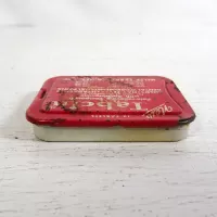 Tabcin Pain Relieving Compound Vintage Metal Slider Tin: Back - Click to enlarge