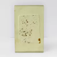Antique Tintype Photo Man with Mustache in a Card: Back - Click to enlarge