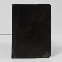 Antique Tintype Photo Man Standing Arm on Chair Back: Back - Click to enlarge