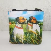 Jack Russell Terriers in a Farm Field Shoulder Tote Bag: Back - Click to enlarge