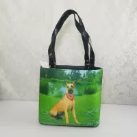 Great Dane Sitting in a Field Shoulder Tote Bag: Main - Click to enlarge