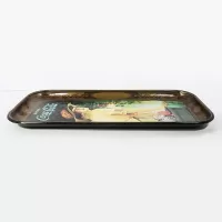 World War One Girl Coca Cola Vintage Metal Tray: Right Side - Click to enlarge