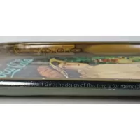 World War One Girl Coca Cola Vintage Metal Tray: Words Rim 1 - Click to enlarge