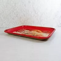 The Girl with Roses Metal Coke Tray with Wall Hanger: Top Right - Click to enlarge