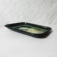 Gibson Girl with Big Hat Vintage Rectangular Metal Coke Tray: Right Side - Click to enlarge