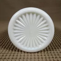 Milk Glass Vintage Bud Vase in Diamond Starburst Design: Bottom - Click to enlarge